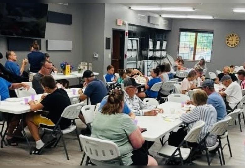 Community members enjoy breakfast during Rockford Fun Days in July while supporting the Rockford Parks Committee’s fundraising efforts.